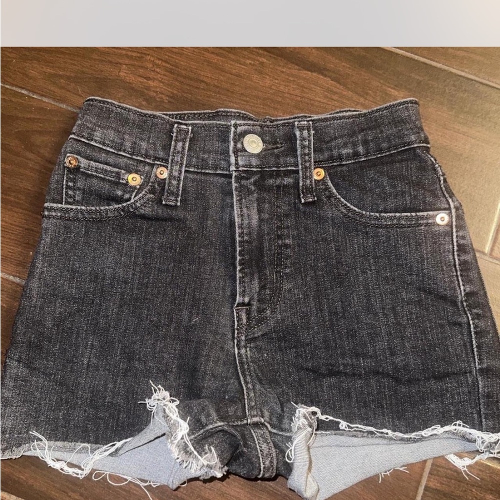 Levi's Black Denim Cutoff Shorts
